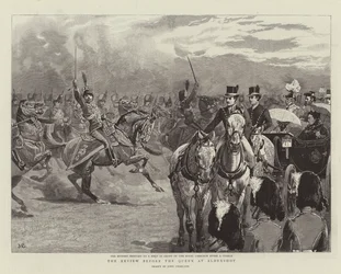 Die Parade vor der Königin in Aldershot